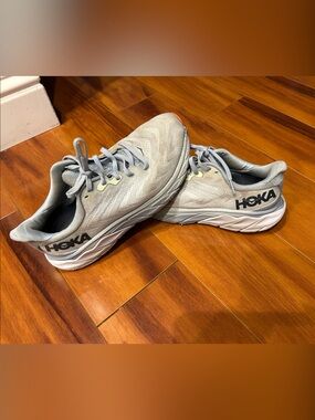 Hoka Light Grey Mesh Running Shoes